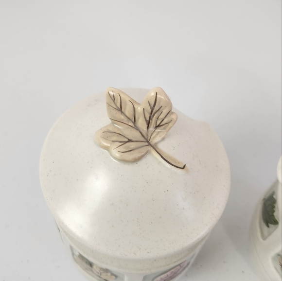 Mikasa KT407 Woodland China Stoneware Cream Jug Sugar Jar Leaves Creamer Lid - Picture 4 of 10